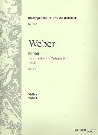 Konzert f-moll Nr.1 Op.73 fr Klarinette und Orchester Violine 1