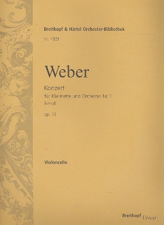 Konzert f-moll Nr.1 Op.73 fr Klarinette und Orchester Violoncello