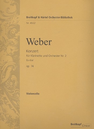 Konzert Nr.2 Es-Dur op.74 fr Klarinette und Orchester Violoncello