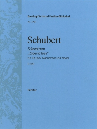 Stndchen D920 fr Alt, Mnnerchor und Klavier Partitur (dt)