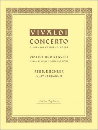 Concerto G-Dur F.I:173  fr Violine und Streichorchester fr Violine und Klavier
