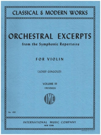 Orchestral Excerpts from the Symphonic Repertoire vol.3 for violin