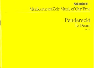 Te Deum fr 4 Soli (SMezTB), 2 gemischte Chre (SATB/SATB) und Orchester Studienpartitur