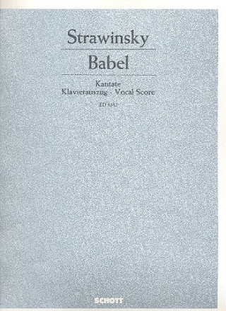 Babel fr Erzhler, Mnnerchor (TTBB) und Orchester Klavierauszug