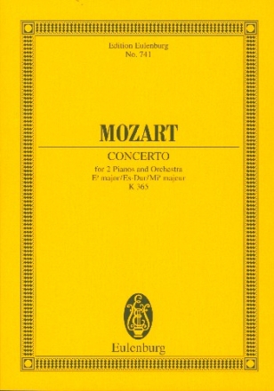 Concerto in E Flat Major KV365 for 2 pianos and orchestra Miniature score