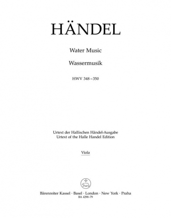 Wassermusik HWV348-350 fr Orchester Viola