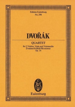 Streichquartett d-Moll op.34 fr Streichquartett Studienpartitur