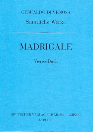 Smtliche Madrigale Band 4  Partitur