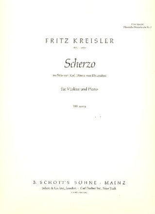 Scherzo im Stile von Karl Ditters v. Dittersdorf Nr. 7 fr Violine und Klavier