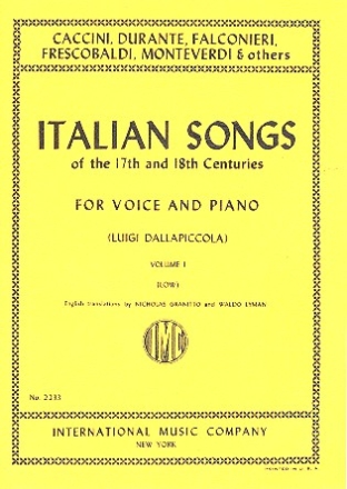 Italian Songs vol.1 for low voice and piano (it/en) Songs of the 17th and 18th century