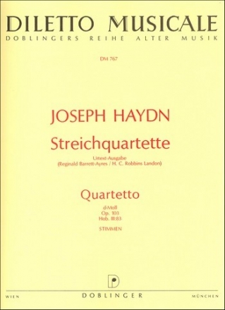 Streichquartett B-Dur op.103 Hob.III:83  Stimmen