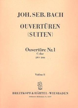 Ouvertre C-Dur Nr.1 BWV1066 fr Orchester Violine 2