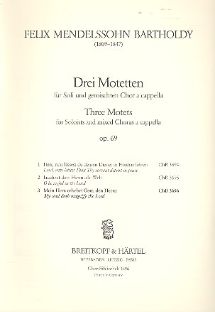 Mein Herz erhebet Gott den Herrn op.69,3 fr gem Chor a cappella Partitur