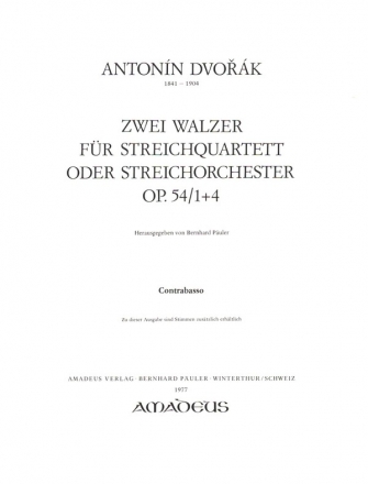 2 Walzer aus op.54 fr Streichorchester Kontrabass