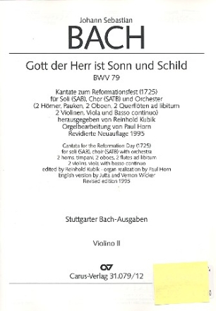 Gott der Herr ist Sonn und Schild Kantate Nr.79 BWV79 Violine 2