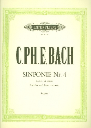 Sinfonie Nr.4 A-Dur WQ182,4 fr Streicher und basso continuo Partitur