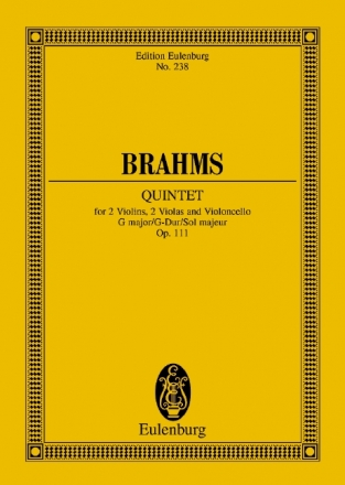 Streichquintett G-Dur op.111 fr 2 Violinen, 2 Violen und Violoncello Studienpartitur