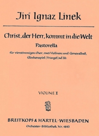 Christ der Herr kommt in die Welt fr gem Chor und Orchester Violine 2