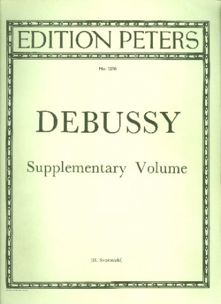 Supplementary volume summary the solo piano works in chronological order