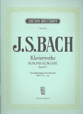 Zweistimmige Inventionen BWV772-786 fr Klavier