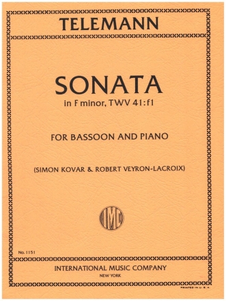 Sonata f minor for bassoon and piano