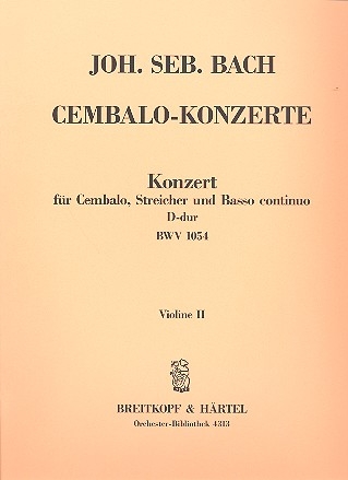 Konzert D-Dur BWV1054 fr Cembalo, Streicher und Bc Violine 2