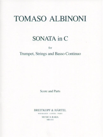 Sonata c major for trumpet and string orchestra Partitur und Stimmen