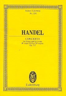 Konzert B-Dur op.7,3 fr Orgel und Orchester Studienpartitur