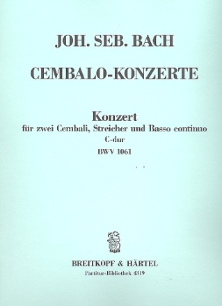 Konzert C-Dur BWV1061 fr 2 Cembali und Streicher Partitur