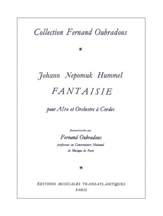 Fantaisie pour alto et orchestre  cordes pour alto et piano