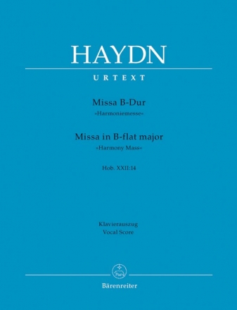 Missa B-Dur Hob.XXII:14 fr Soli, Chor und Orchester Klavierauszug