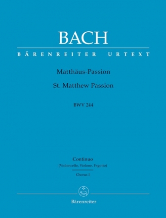 Matthus-Passion BWV244 Continuo Chorus 1 (Cello/Ba/Fagott)