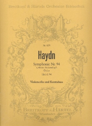 Sinfonie G-Dur Nr.94 Hob.I:94 ('Paukenschlag') fr Orchester Violoncello / Kontrabass