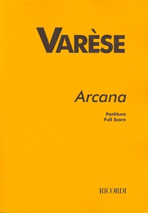 Arcana for orchestra score