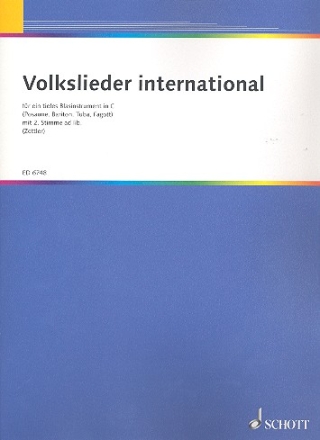 Volkslieder international fr tiefes Blasinstrument in C (Fagott, Bariton, Posaune, Tuba), 2. St