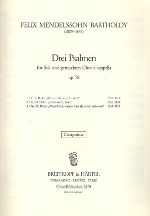 Mein Gott warum op.78,3 fr gem Chor (SSAATTBB) Chorpartitur