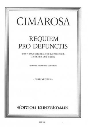 Missa pro defunctis Requiem fr Soli (SATB), Chor und Orchester Chorpartitur