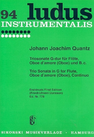 Triosonate G-Dur fr Flte, Oboe d'amore (Oboe) und Bc