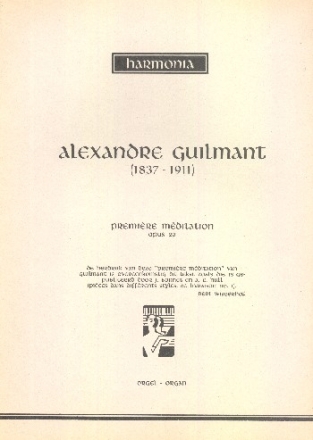 Premire Meditation op.20 pour orgue Wisgerhof, B., ed