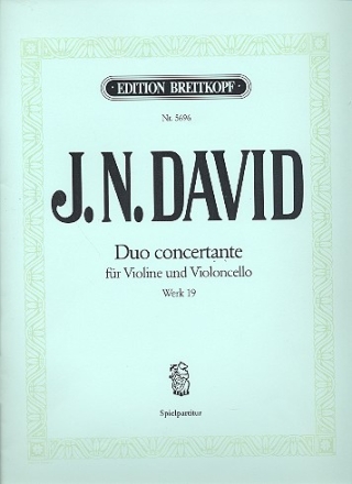 Duo concertante op.19 fr Violine und Violoncello Spielpartitur