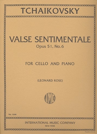 Valse Sentimentale op.51,6 for violoncello and piano