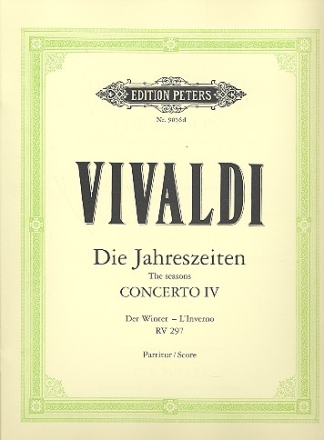 Konzert f-Moll op.8,4 RV297, PV442, F I:25 'Der Winter' fr Violine, Streichorchester und Bc Partitur