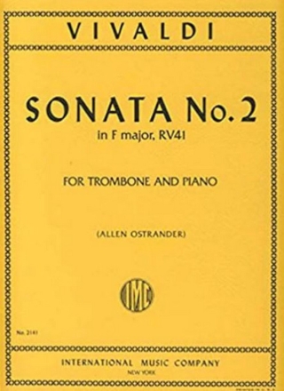 Sonata F major no.2 for trombone and piano OSTRANDER, A., ED.