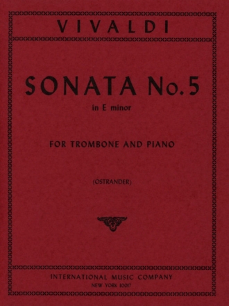 Sonata e minor no.5 for trombone and piano OSTRANDER, A., ED.