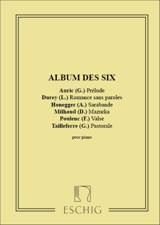 ALBUM DES SIX POUR PIANO AURIC, GEORGES PRELUDE POUR PIANO
