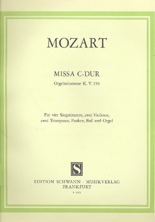 Missa C-Dur fr gem Chor, 2 Violinen und 2 Trompeten Partitur (la)