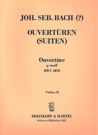 Ouvertre (Suite) g-Moll BWV1070 fr Streichorchester Violine 2