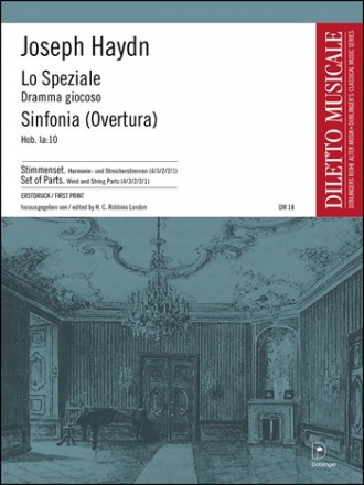 LO SPEZIALE DRAMMA GIOCOSO SINFONIA OVERTURA, HOBOKEN IA:10 DILETTO MUSICALE 18   SET