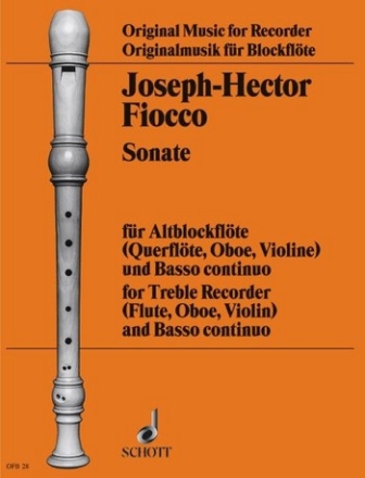 Sonate g-Moll fr Alt-Blockflte (Flte, Oboe, Violine) und Basso continuo