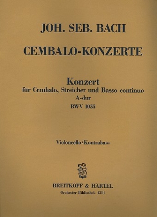 Konzert A-Dur BWV1055 fr Klavier und Orchester Violoncello / Kontrabass